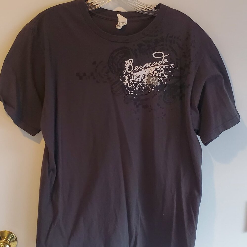 Bermuda Souvenir Graphic T-Shirt Black Cotton Men’s L